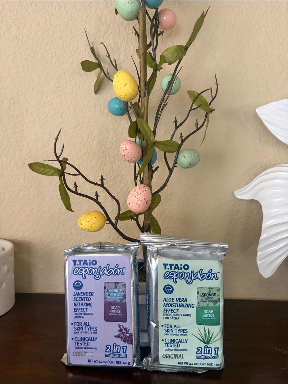Esponjabón Mother of Pearl Aloe or Lavender 2-in-1 soap